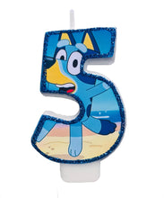 Load image into Gallery viewer, Bluey Birthday Number Candle Party Supplies, Choose Age