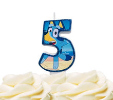 Load image into Gallery viewer, Bluey Birthday Number Candle
