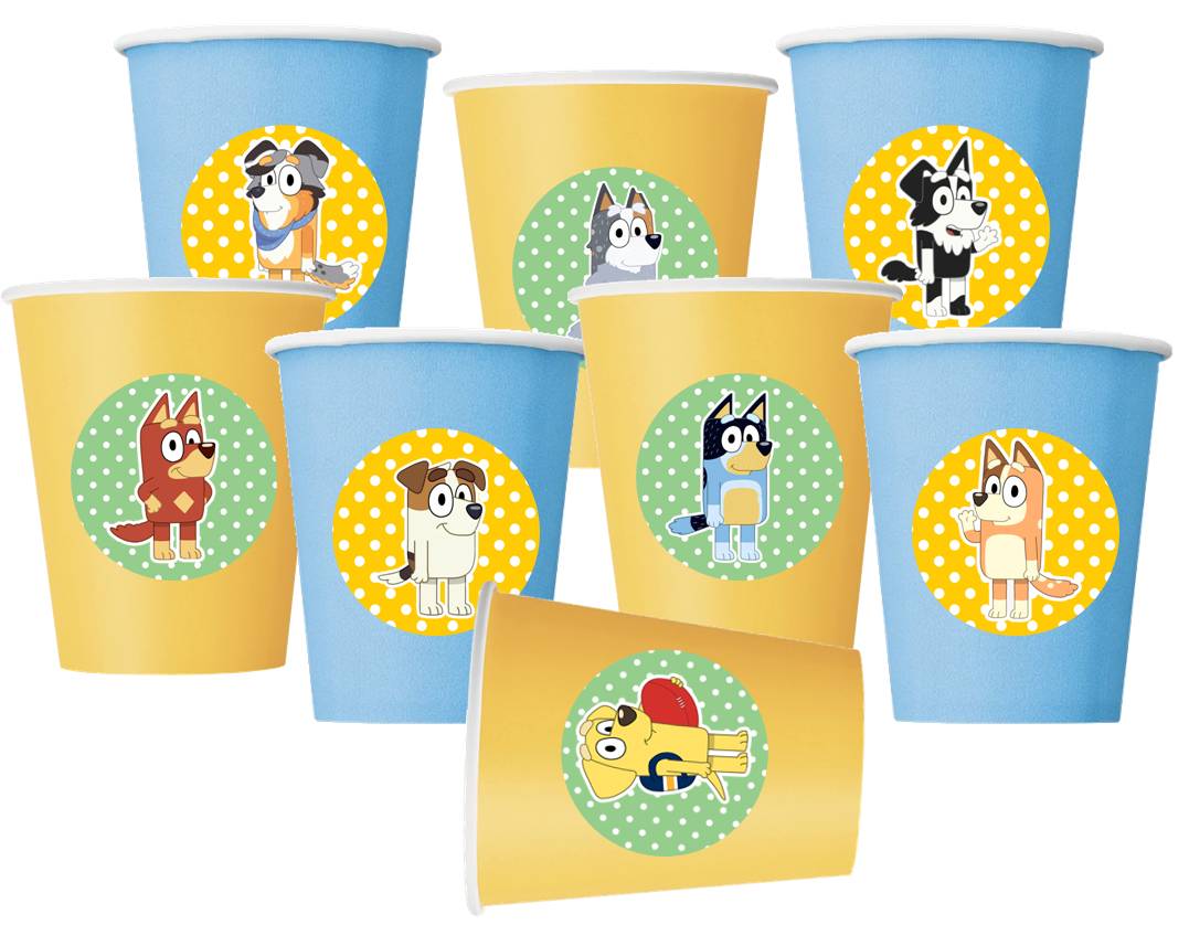 Bluey Birthday Cups, Bluey Party Cups, Bluey Birthday Supplies, Bluey Theme  Party, Bluey Party Favors, Disposable Kids Cups, Kids Party Cups 
