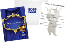 Load image into Gallery viewer, African American Afro Boss Baby Boy Invitations