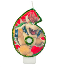 Load image into Gallery viewer, Bowser Birthday Number Candle Party Supplies, Choose Age