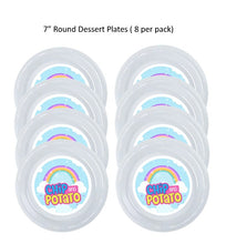 Load image into Gallery viewer, Chip and Potato Clear Plastic Disposable Party Plates, 8pc per Pack, Choose Size