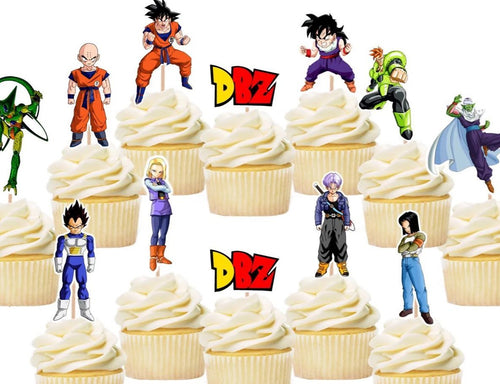 Dragon Ball Z Cupcake Toppers, Dragon Ball Z Cake Decorations