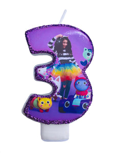 Gabby's Dollhouse Birthday Number Candle Party Supplies, Choose Age