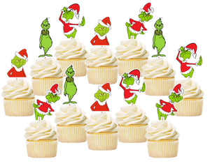 The Grinch Cupcake Topper, Cake Decorations