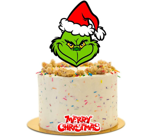 Grinch Cake Topper, Cake Decorations