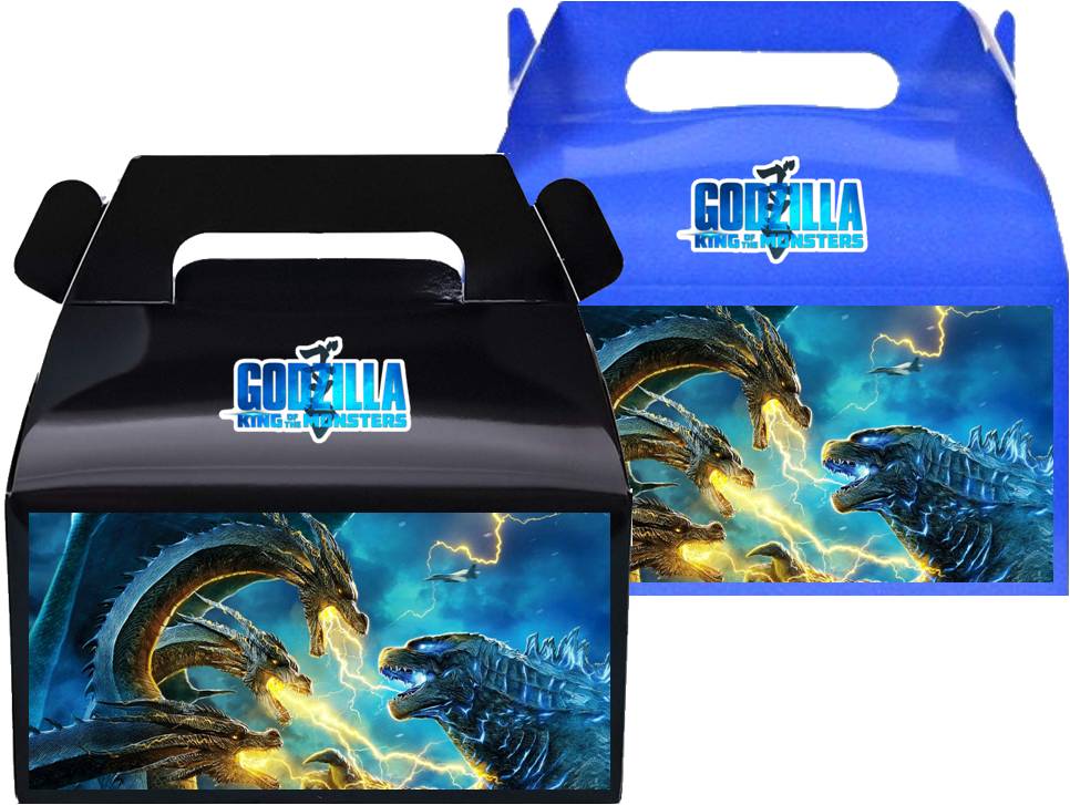 3 Godzilla Treat Bags, Godzilla Party Favor Bags, Godzilla Party