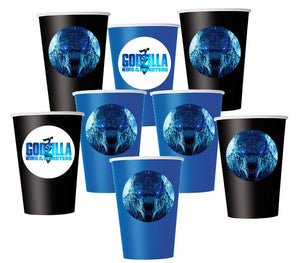 Godzilla party paper cups