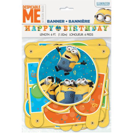 Minions Birthday Banner, Minions Birthday Party Supplies Decorations
