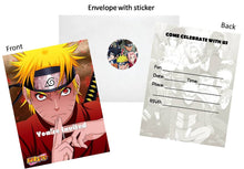 Load image into Gallery viewer, Naruto Party Invitations 8ct, Party Supplies
