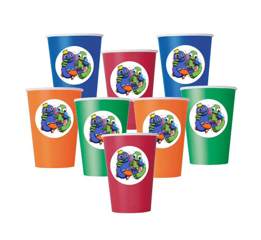 Rainbow Friends Party Paper Cups