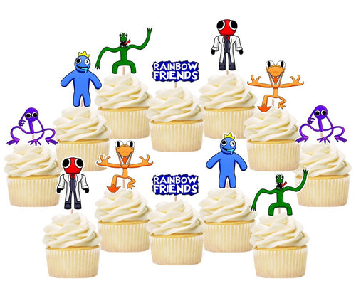 Rainbow Friends  Cupcake Toppers