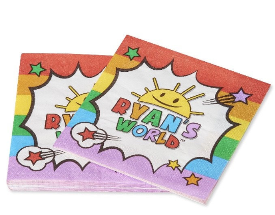 Ryan's World Paper Luncheon Birthday Napkins, 10ct – Party Mania USA