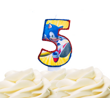 Load image into Gallery viewer, Sonic the hedgehog Birthday Cake Candle