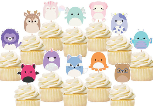 Squishmallows cupcake toppers