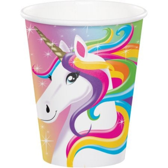 Rainbow Unicorn Party Supplies, Cups