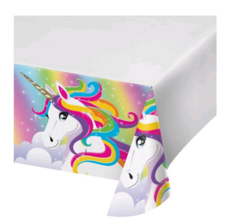 Rainbow Unicorn Party Supplies, Tablecover Table cover tablecloth