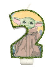 Load image into Gallery viewer, Baby Yoda Birthday Number Candle Party Supplies, Choose Age