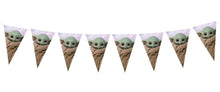 Load image into Gallery viewer, Baby Yoda Party Flags Banner 10ft, Birthday Party Supplies