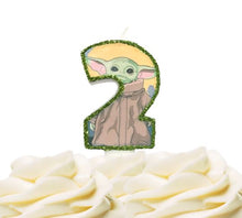 Load image into Gallery viewer, Baby Yoda Birthday number candle