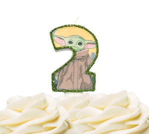 Baby Yoda Birthday number candle